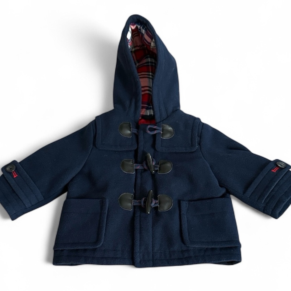 Baby Gap Kids Boys Girls Toggle Navy‎ Coat Hood 0-6 Months